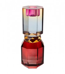 CRYSTAL CANDLE HOLDER BORDEUAX AMBER BLUE OMBRE - CANDLE HOLDERS, CANDLES